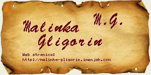 Malinka Gligorin vizit kartica